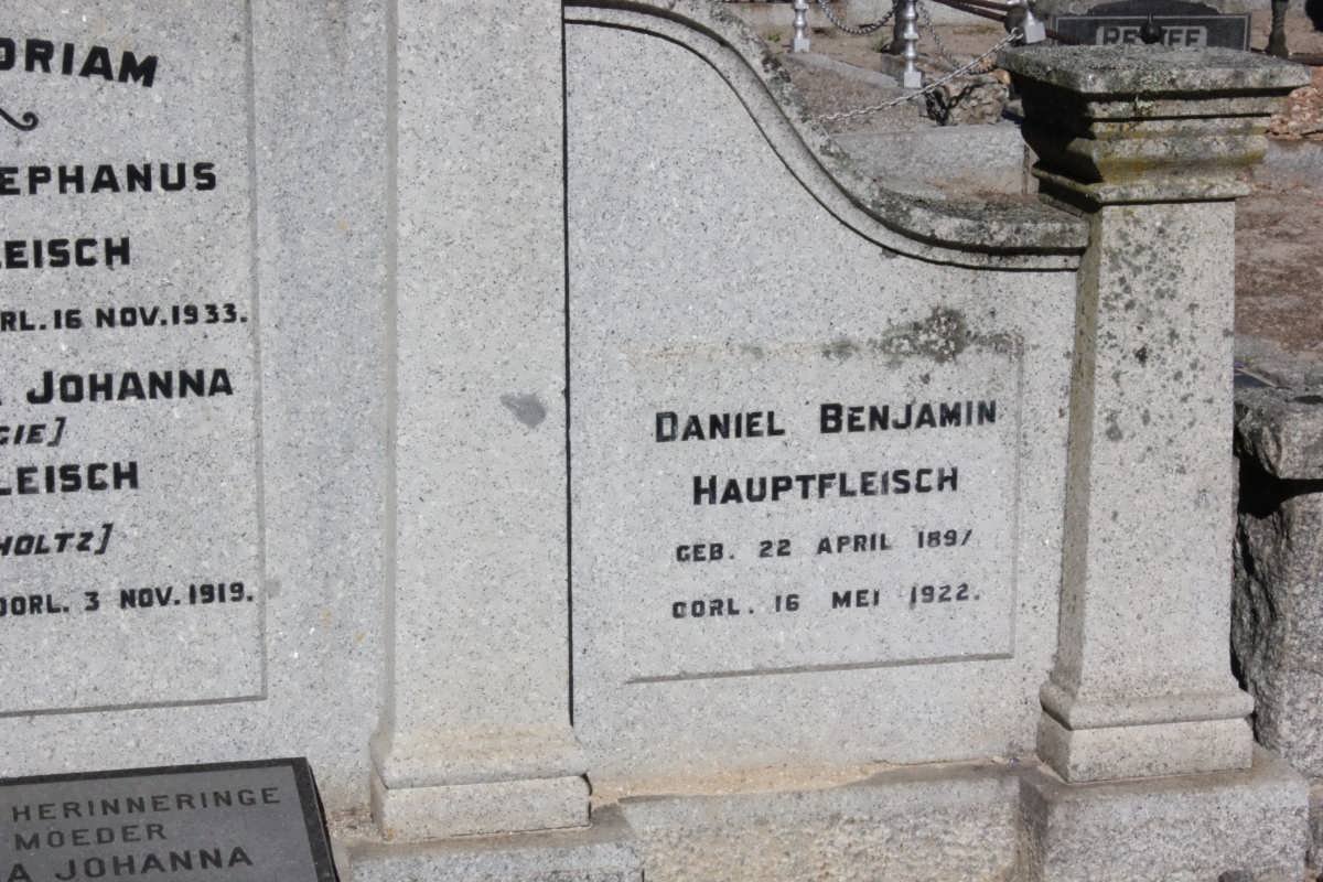 HAUPTFLEISCH Daniel Benjamin 1897-1922