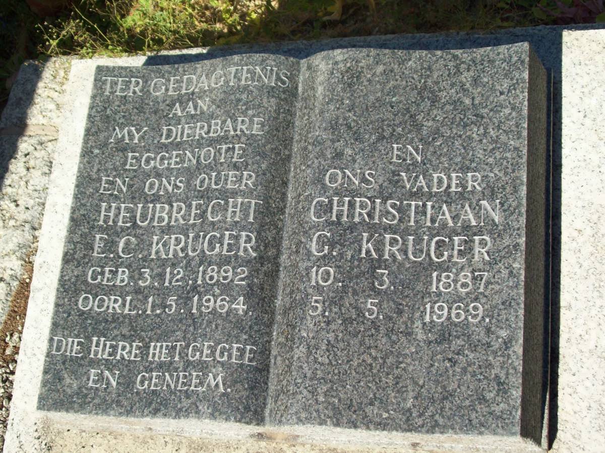 KRUGER Christiaan G. 1887-1969 &amp; Heubrecht E.C. 1892-1964