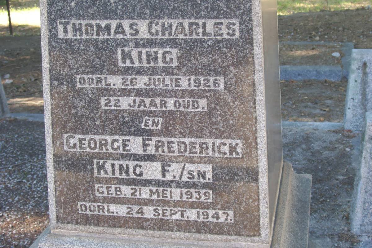 KING Thomas Charles -1926 :: KING George Frederick 1939-1947