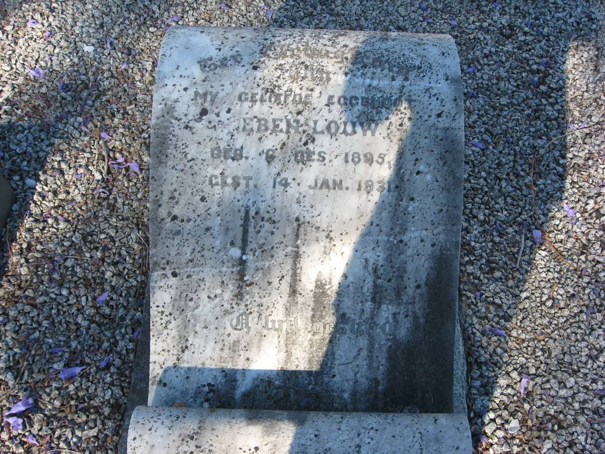 LOUW Eben 1895-1931