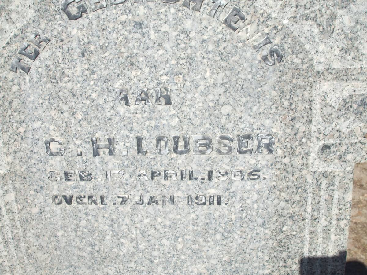 LOUBSER C.H. 1865-1911 &amp; E.J. BASSON 1872-1910