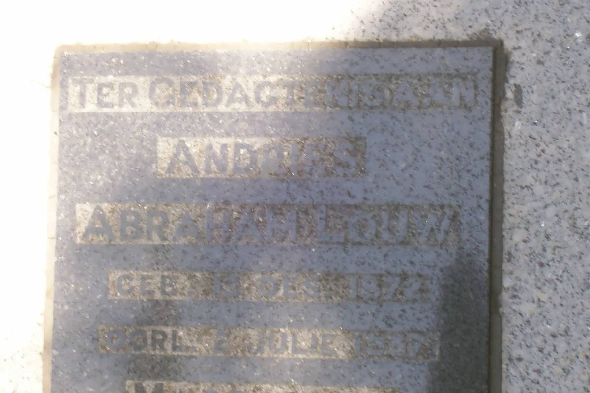 LOUW Abraham 1872-1937