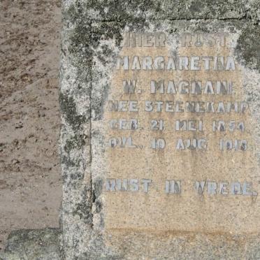 MAGNANI Margaretha W. nee STEENKAMP 1854-1918