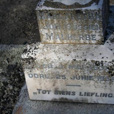 MALHERBE Margaretha Johanna 1931-1934