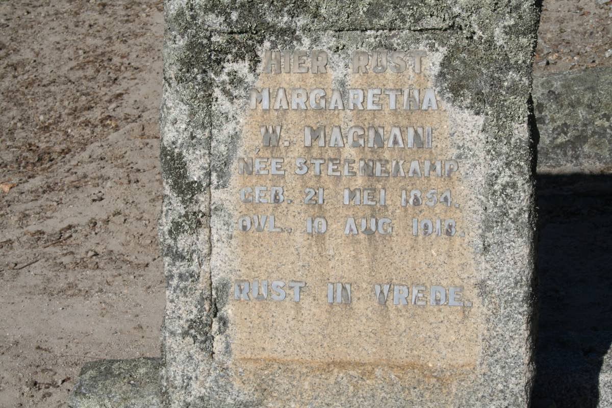 MAGNANI Margaretha W. nee STEENKAMP 1854-1918