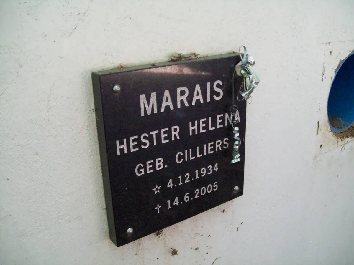 MARAIS Hester Helena nee CILLIERS 1934-2005