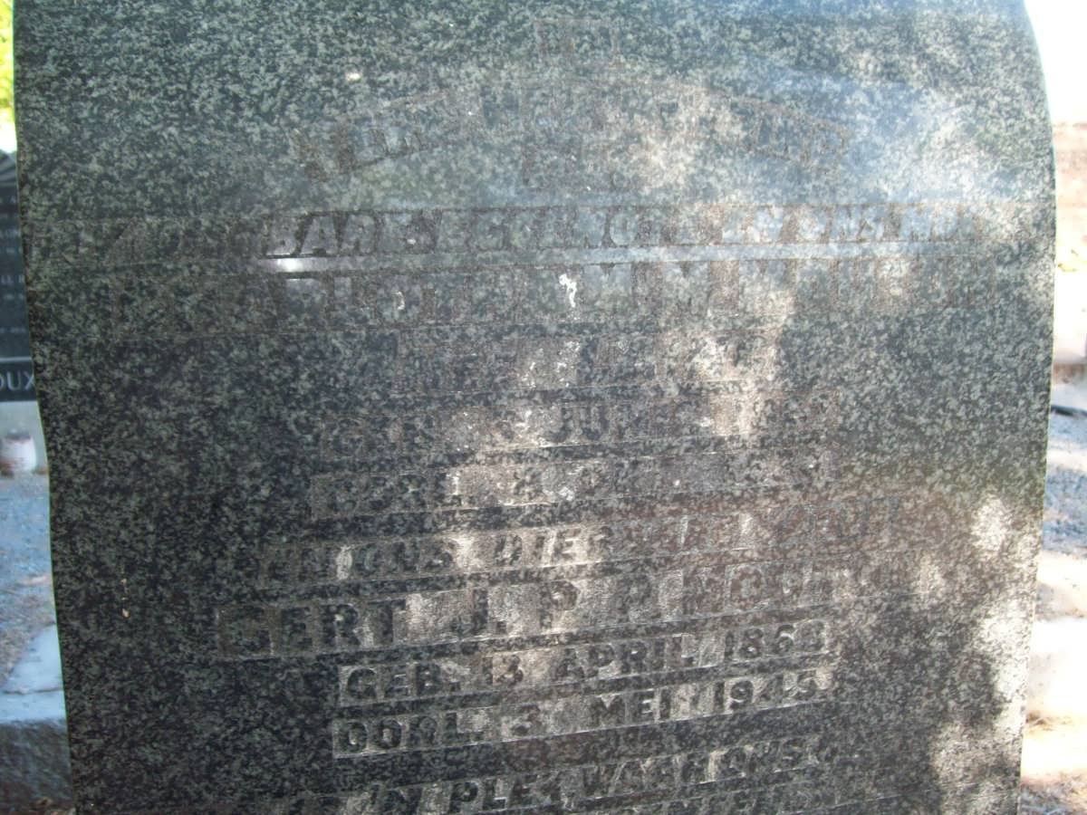 MOUTON Gert J.P.P. 1868-1945 &amp; Charlotta M.M. LAING 1867-1934
