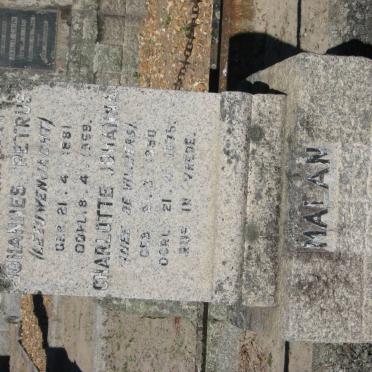 MALAN Johannes Petrus 1881-1959 &amp; Charlotte Johanna DE VILLIERS 1880-1975