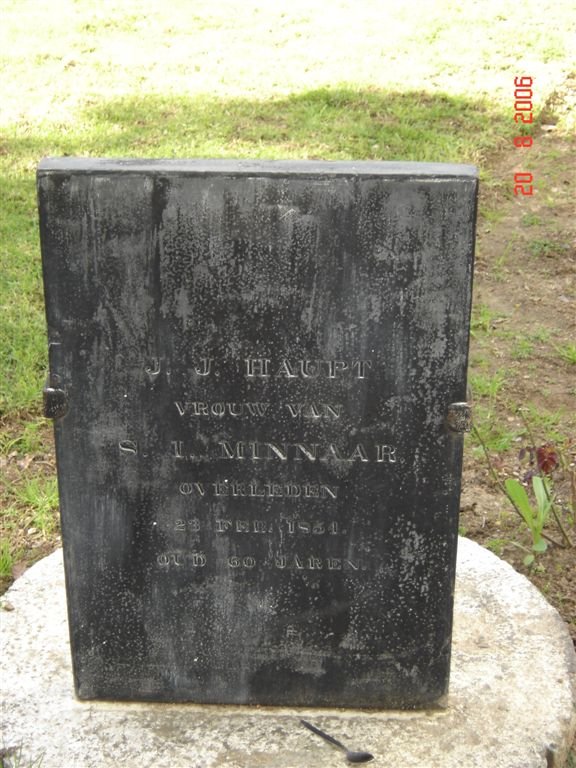 MINNAAR J.J. nee HAUPT -1954