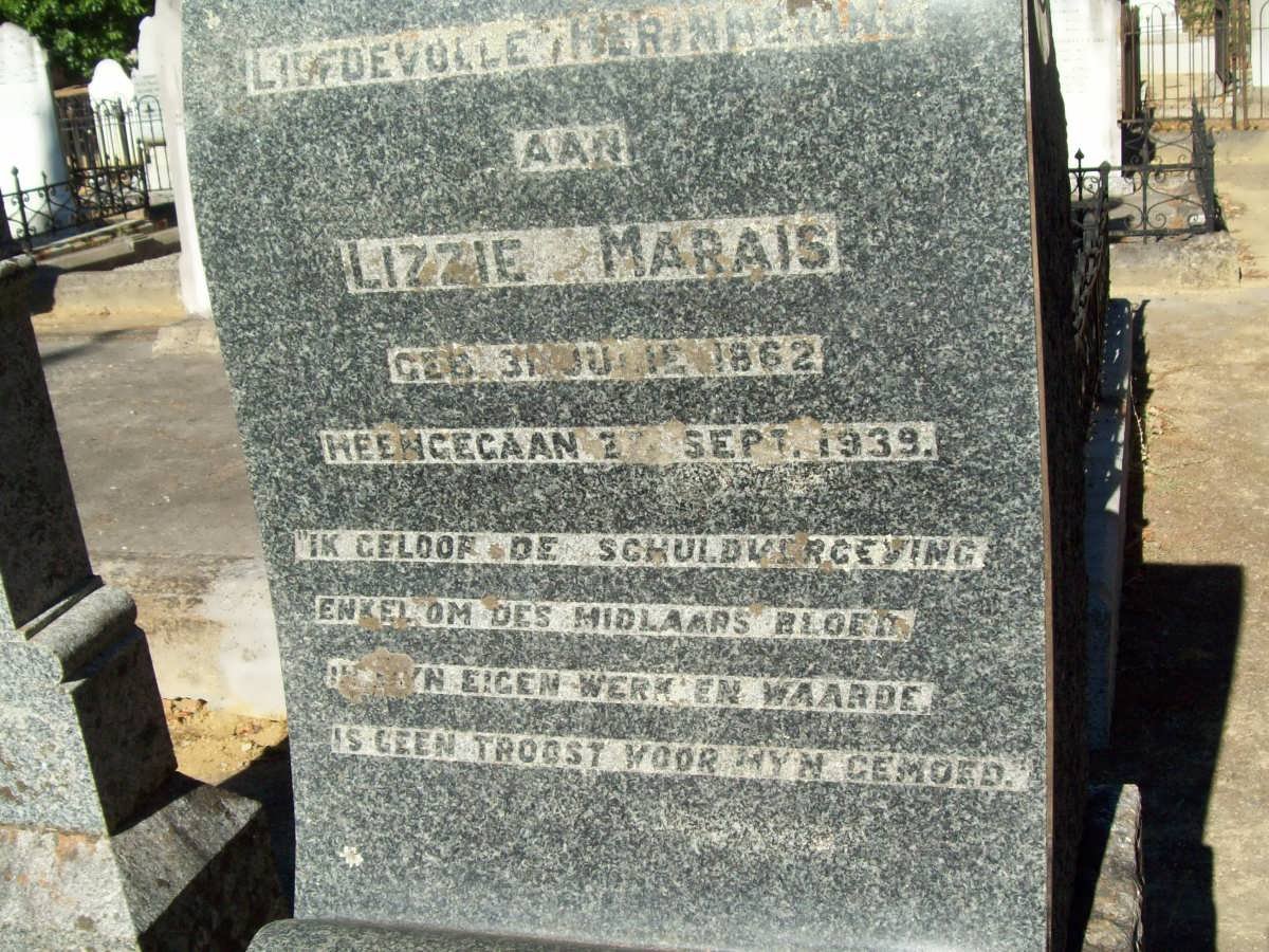 MARAIS Lizzie 1862-1939