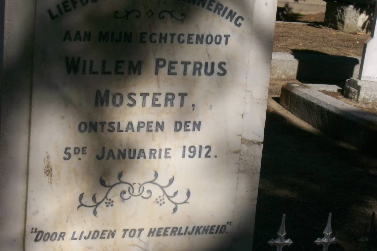 MOSTERT Willem Petrus -1912