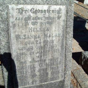 MALAN Daniel G. 1862-1932 &amp; Helena Susanna LE ROUX 1883-1922