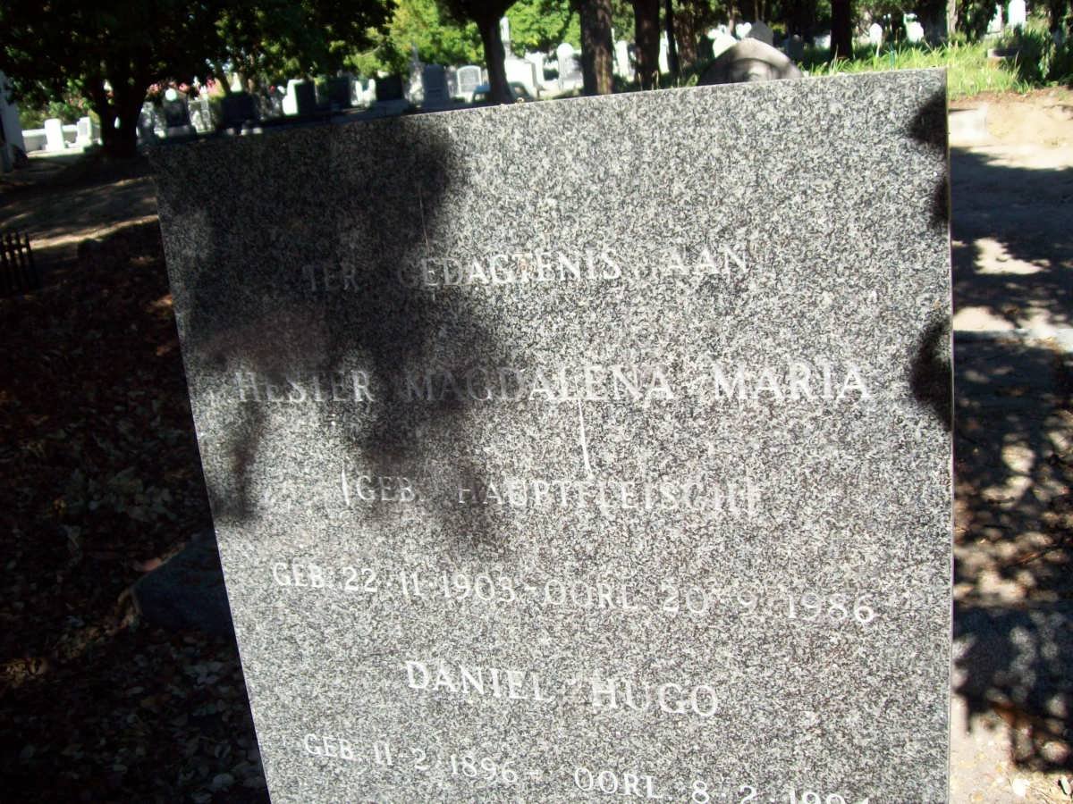 MALAN Daniel Hugo 1896-1994 &amp; Hester Magdalena Maria HAUPTFLEISCH 1903-1986