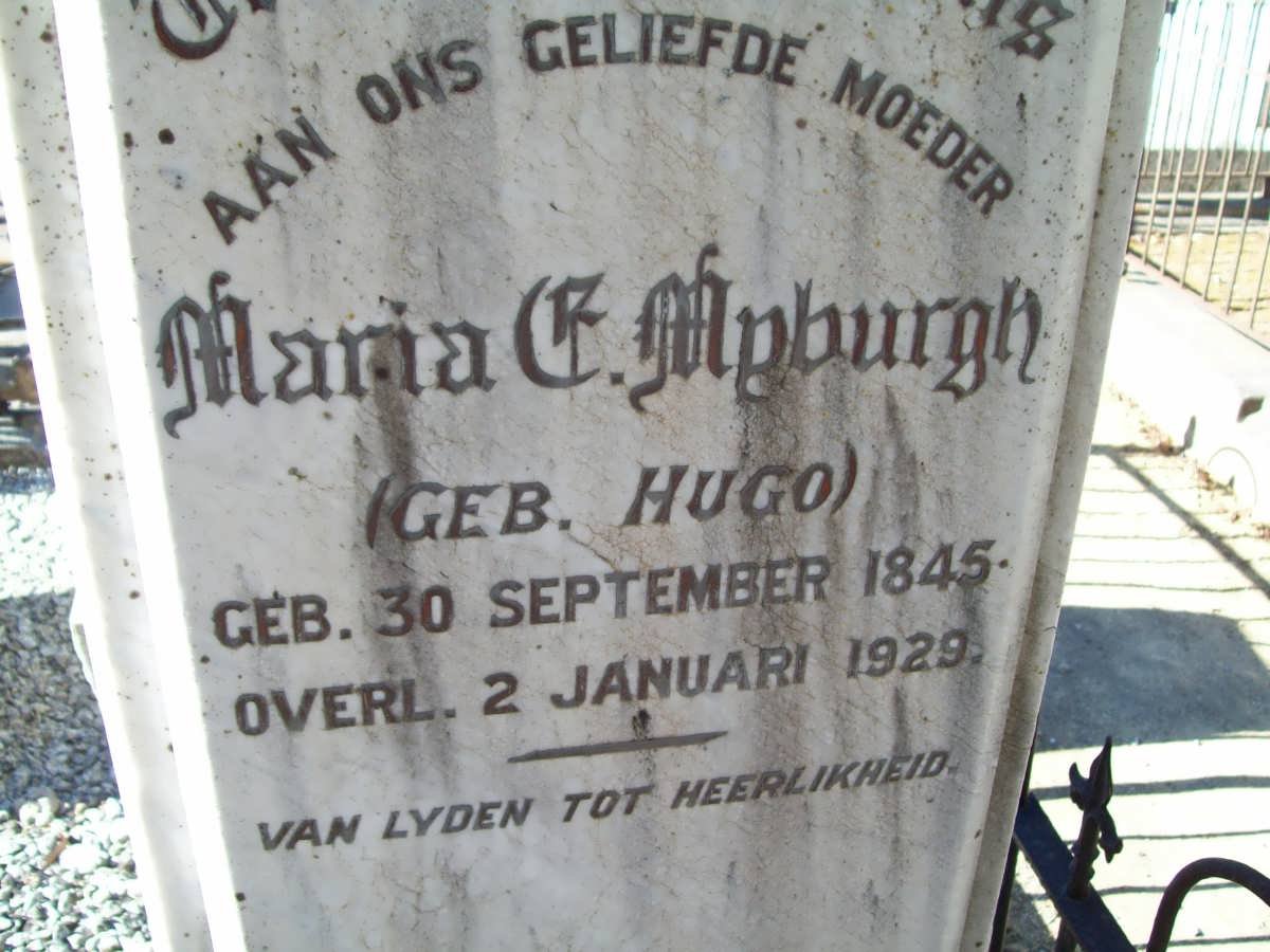 MYBURGH Maria C. nee HUGO 1845-1929