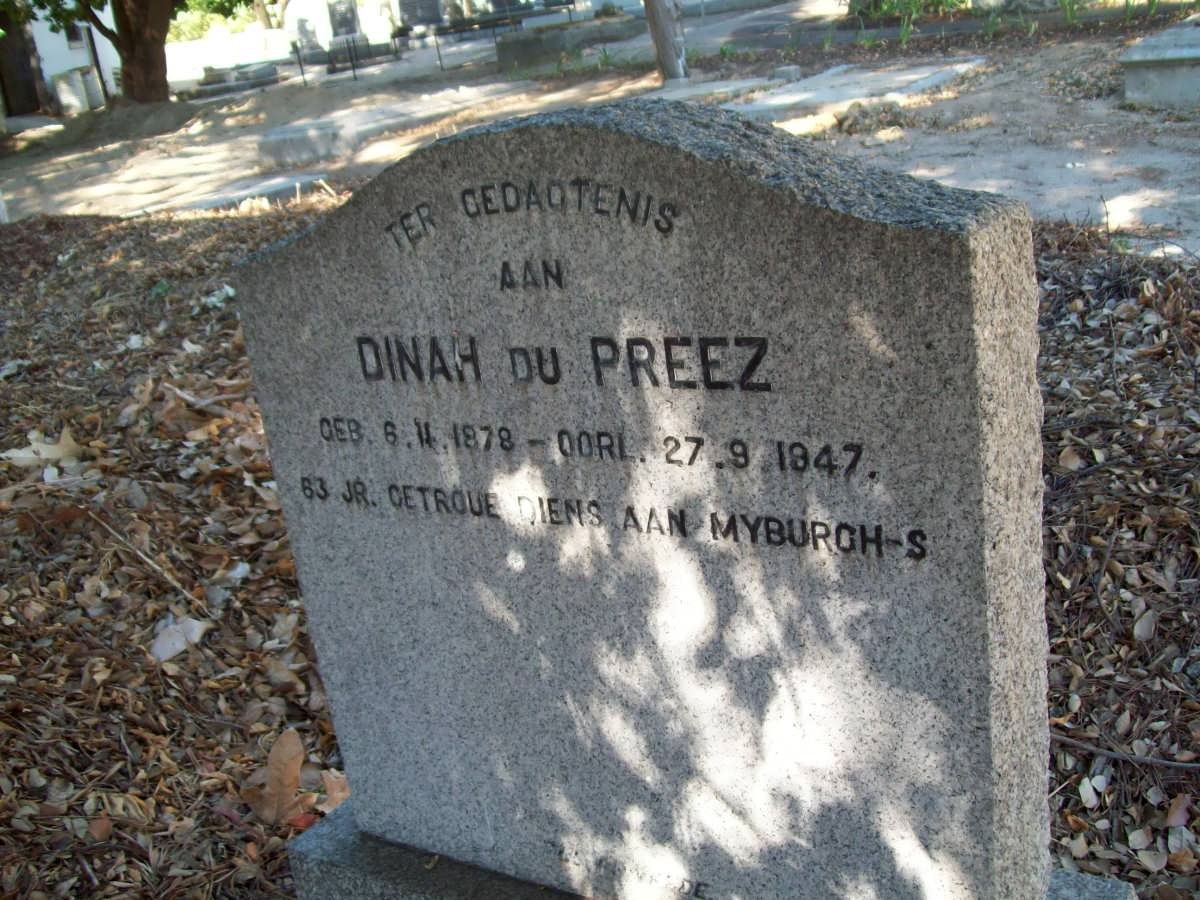 PREEZ Dinah, du 1878-1947