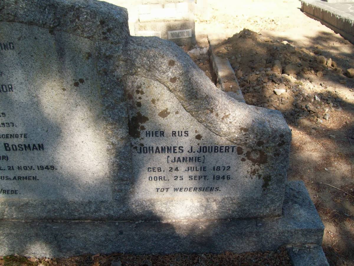 JOUBERT Johannes J. 1872-1946