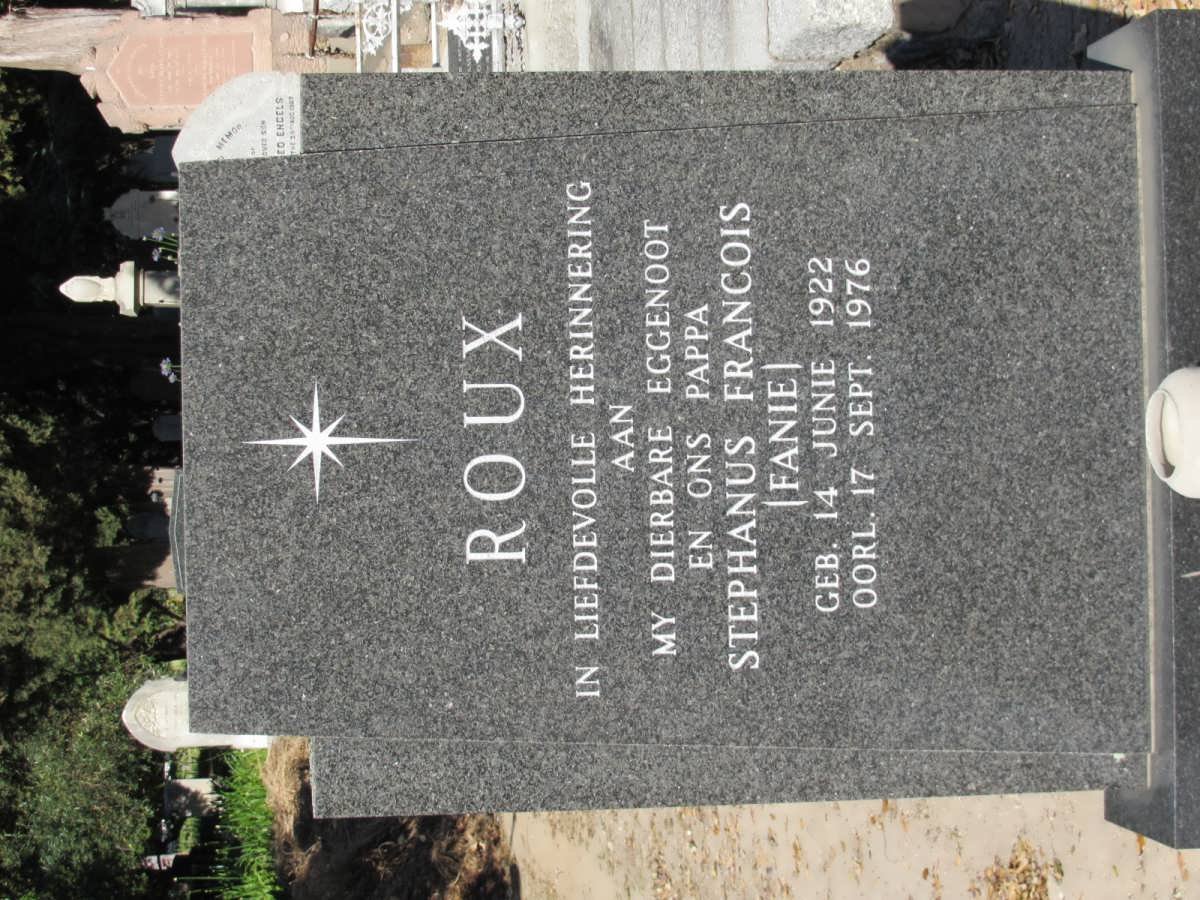 ROUX Stephanus Francois 1922-1976