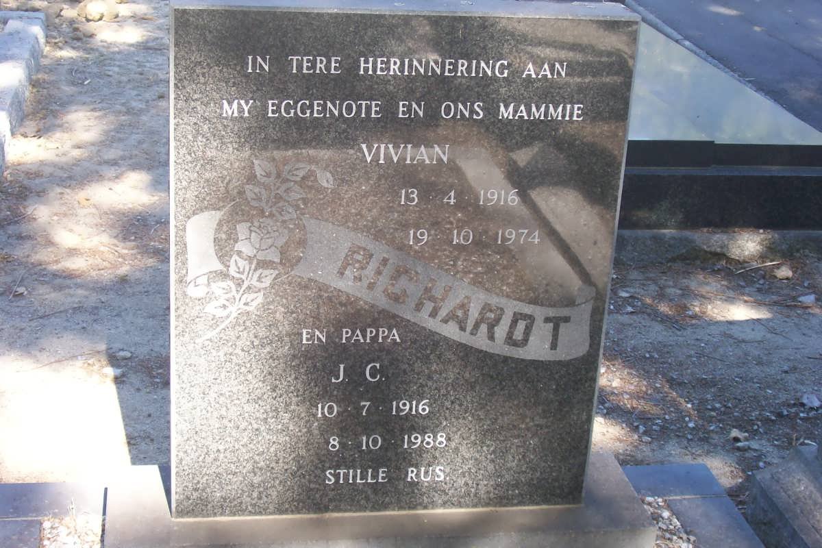 RICHARD J.C. 1916-1988 &amp; Vivian 1916-1974