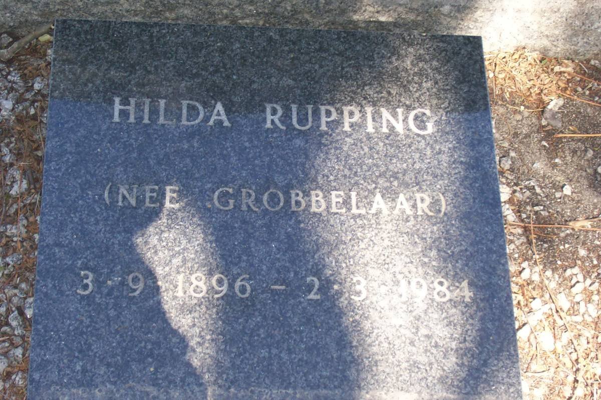 RUPPING Hilda nee GROBBELAAR 1896-1984