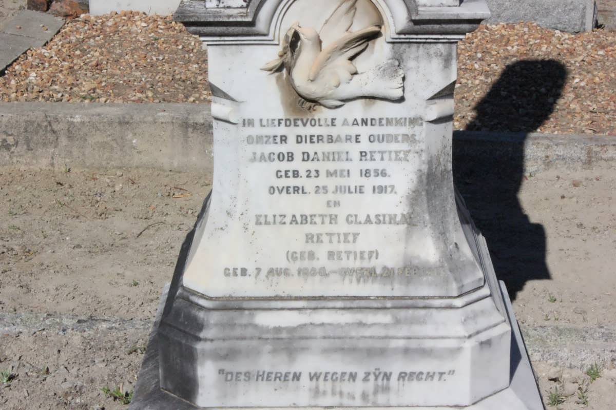 RETIEF Jacob Daniel 1856-1917 &amp; Elizabeth Clasina RETIEF 18??-