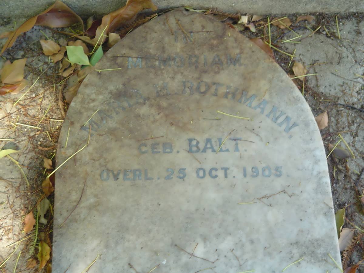 ROTHMANN Maria M. nee BALT -1905