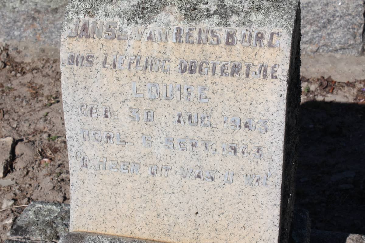 RENSBURG Louise, Janse van 1943-1943
