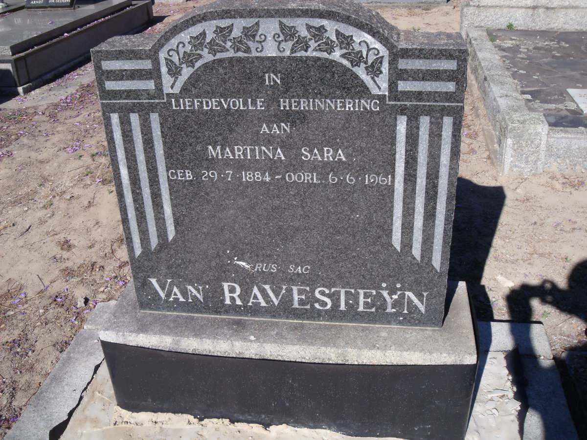 RAVESTEYN Martina Sara, van 1884-1961