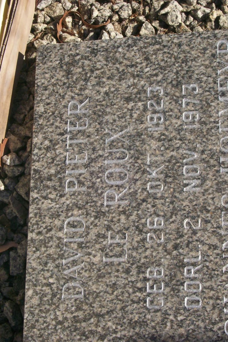ROUX David Pieter, le 1923-1973