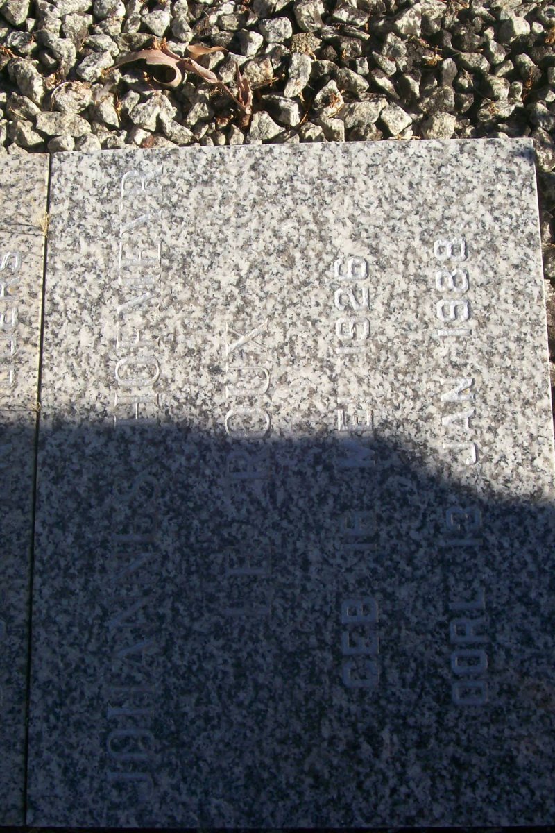 ROUX Johannes Hofmeyr, le 1926-1988