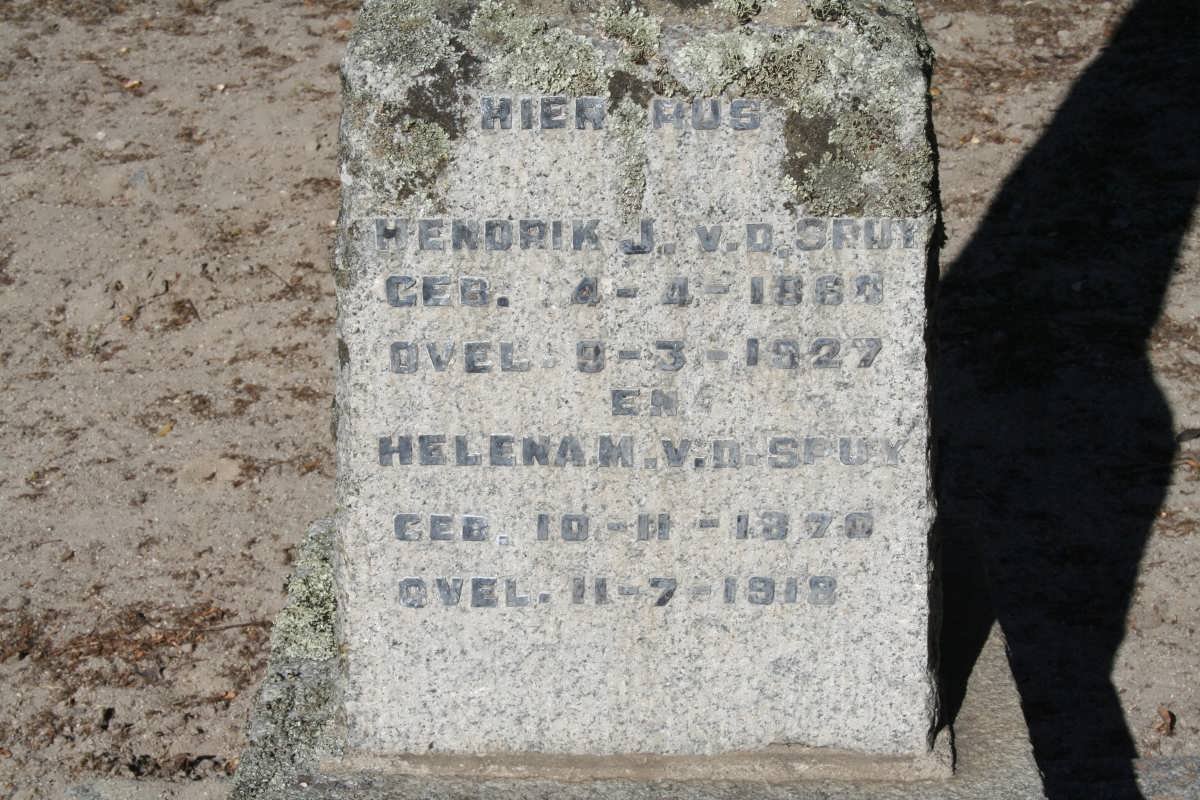 SPUY Hendrik J., v.d. 1860-1927 &amp; Helena 1870-1918