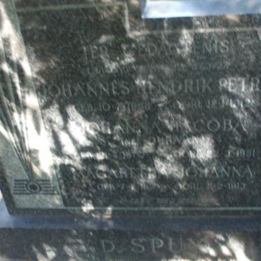 SPUY Johannes Hendrik Petrus, v.d. 1888-191? &amp; Johanna Jacoba DU RAAN 187?-19?1 ::  VAN DER SPUY Magaretha Johanna  -1919
