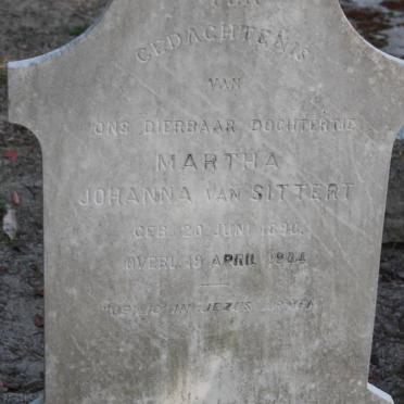 SITTERT Martha Johanna, van 1898-1904