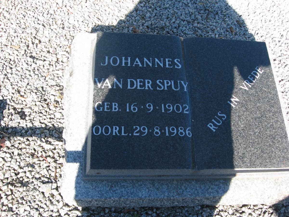 SPUY Johannes, van der 1902-1986