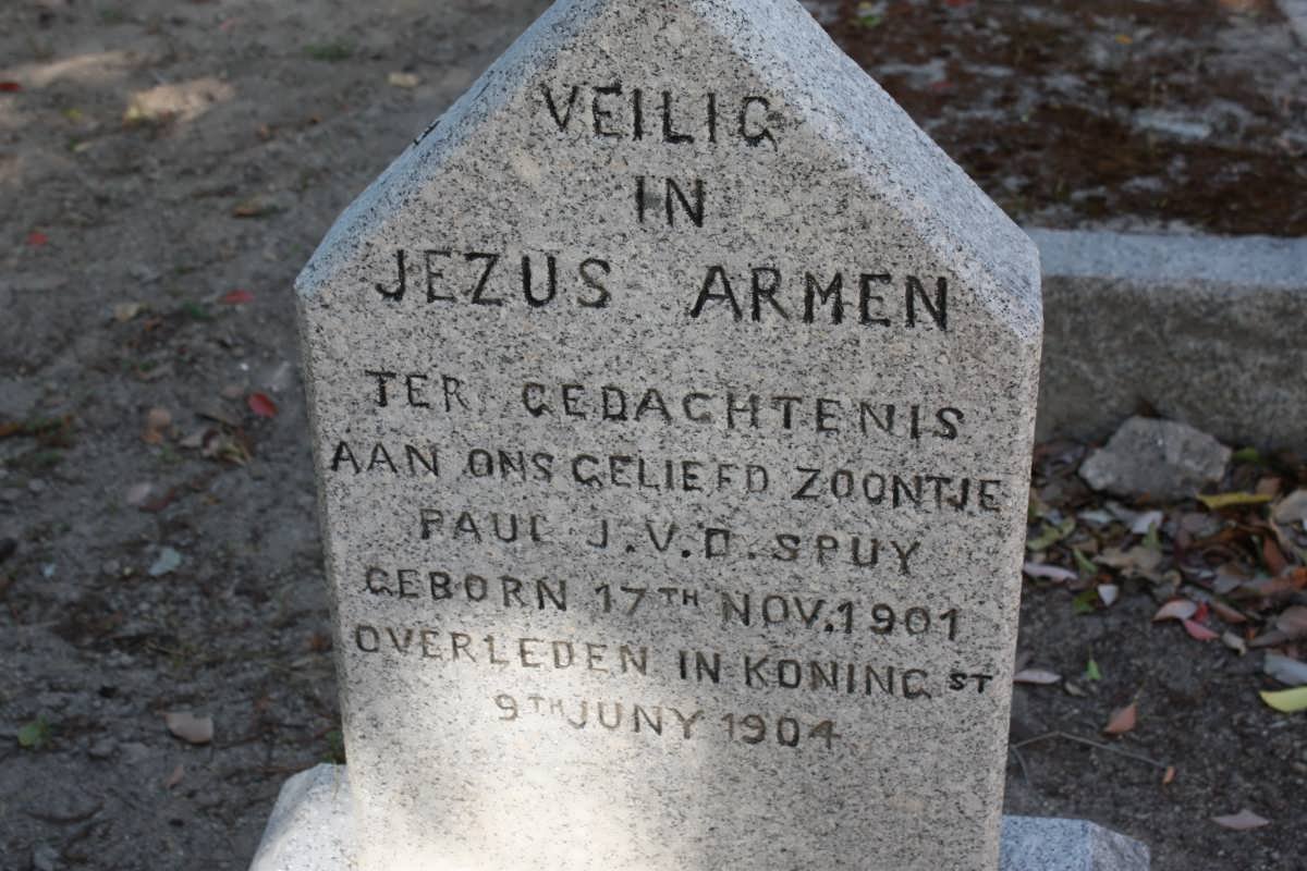SPUY Paul J., van der 1901-1904