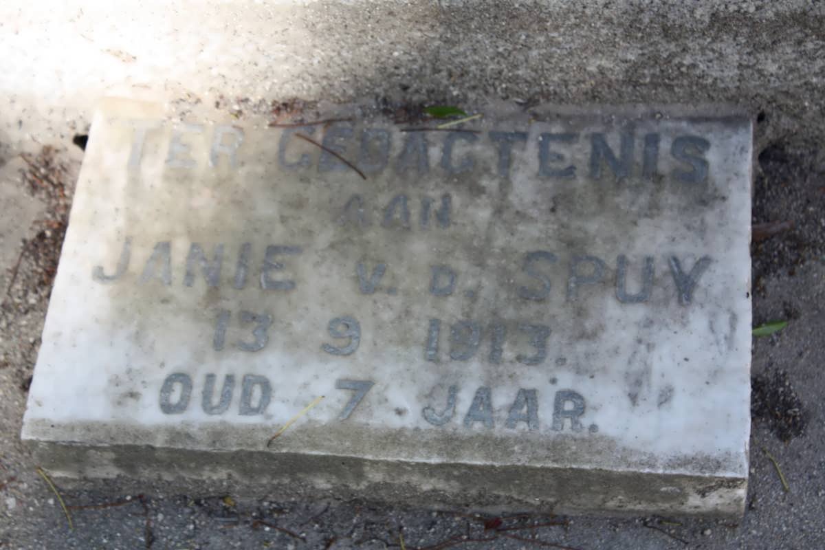 SPUY Janie, v.d. -1913
