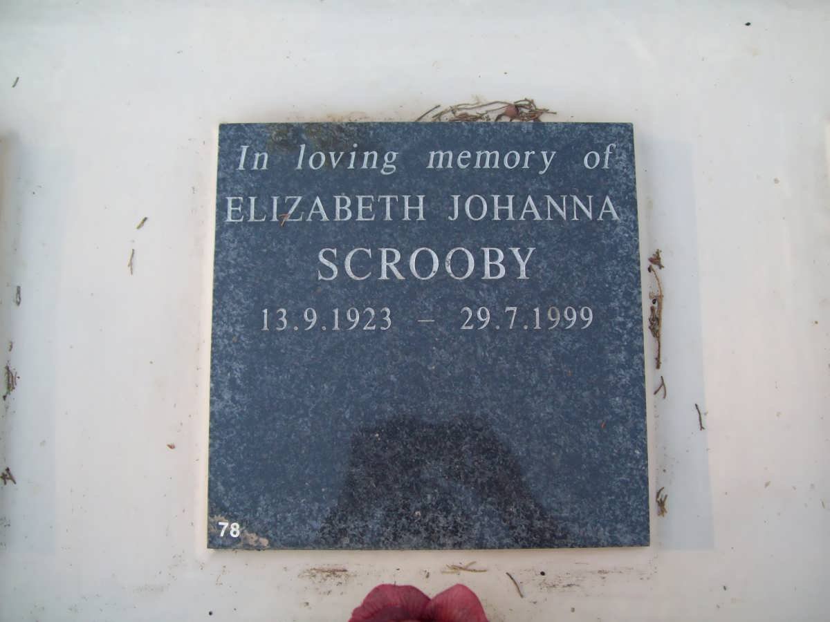 SCROOBY Elizabeth Johanna 1923-1999