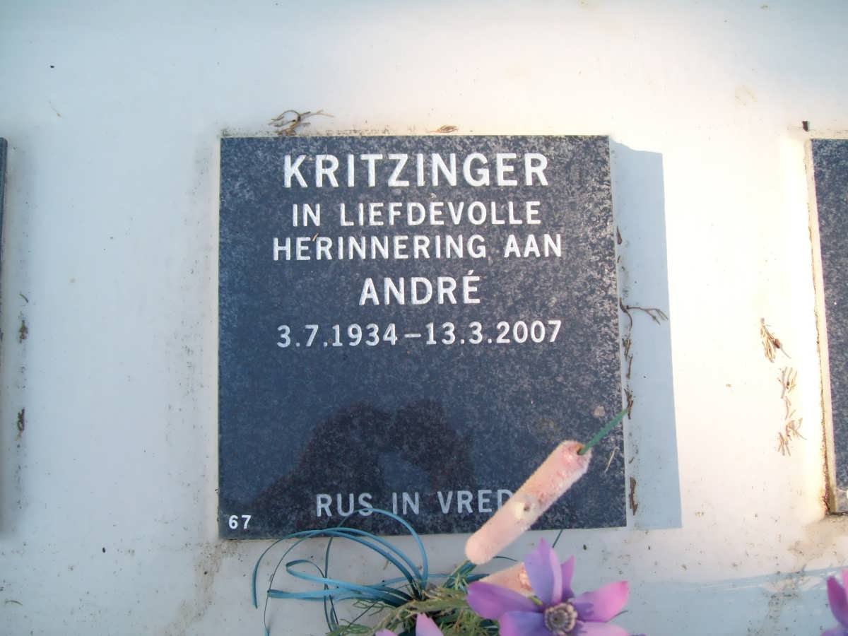 KRITZINGER André 1934-2007
