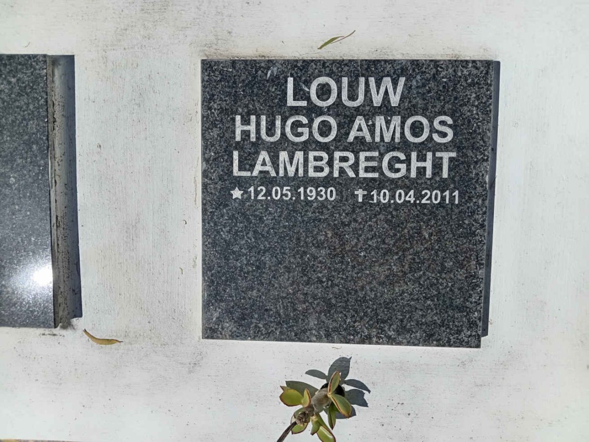 LOUW Hugo Amos Lambrecht 1930-2011
