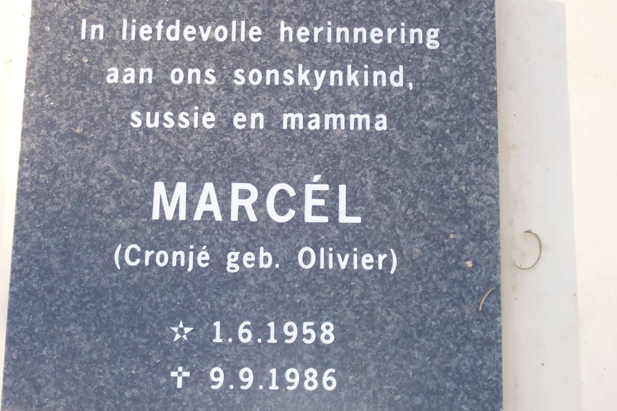 CRONJE Marcel nee OLIVIER 1958-1986