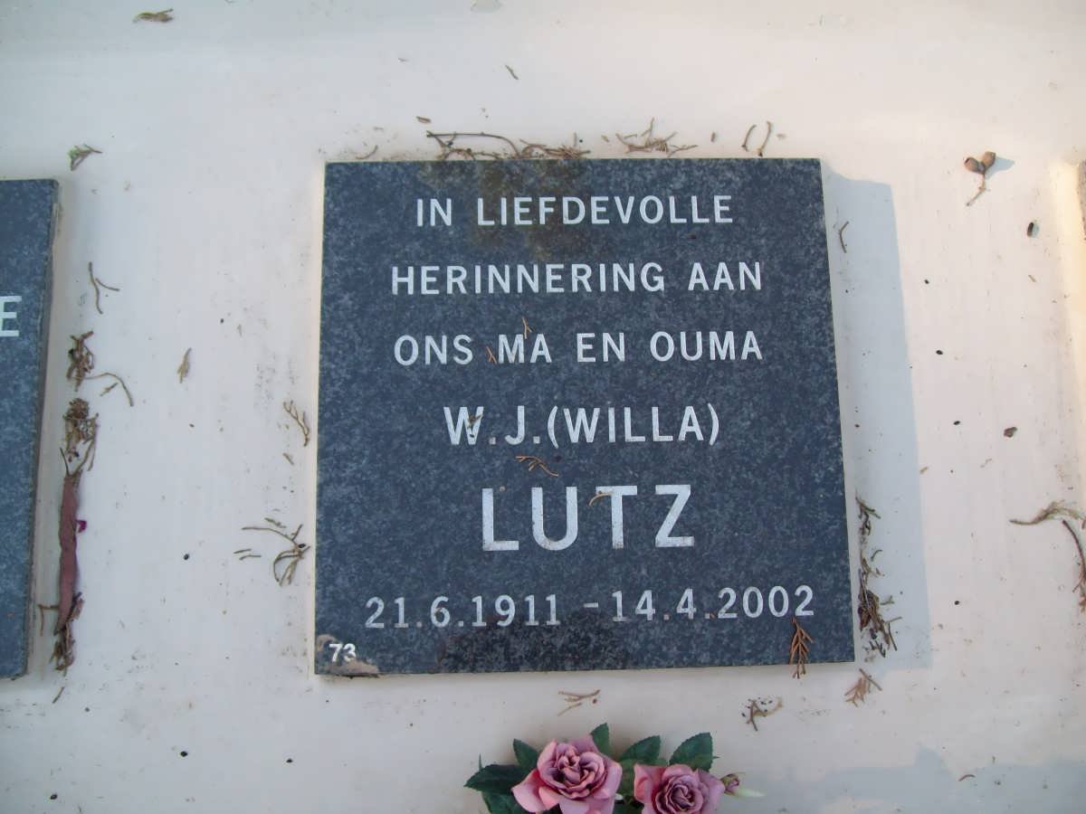 LUTZ W.J. 1911-2002