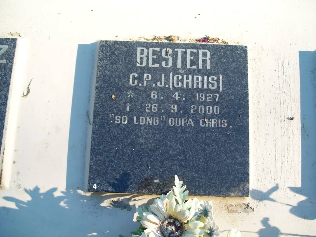 BESTER C.P.J. 1927-2000
