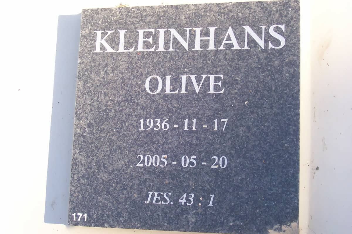 KLEINHANS Olive 1936-2005