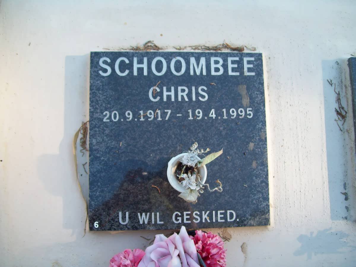 SCHOOMBEE Chris 1917-1995