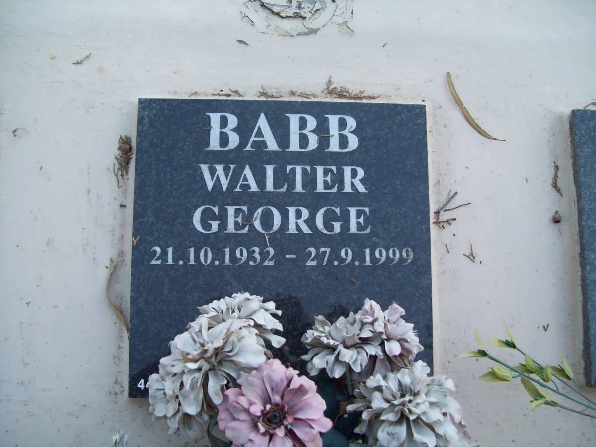 BABB Walter George 1932-1999