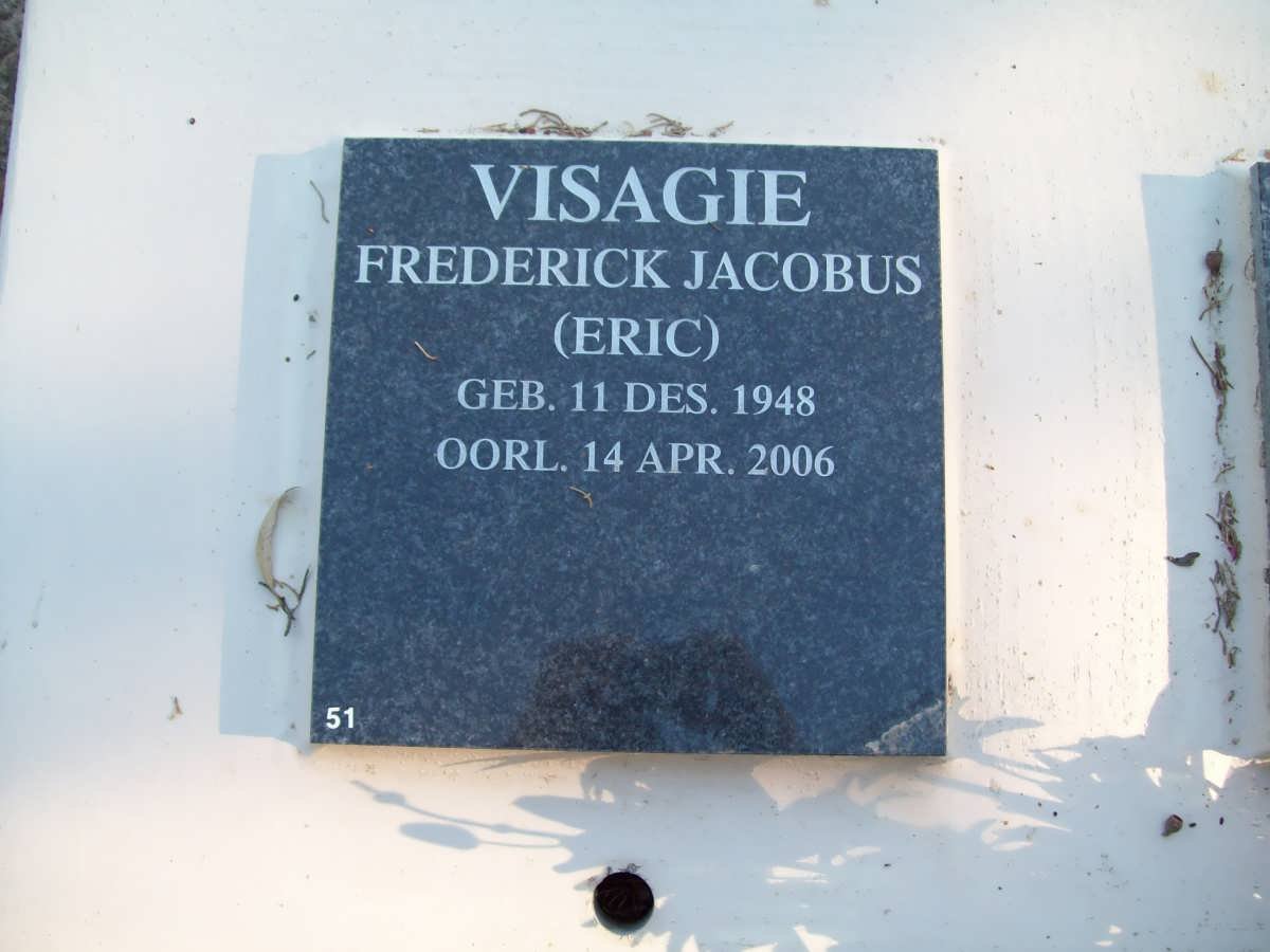 VISAGIE Frederick Jacobus 1948-2006