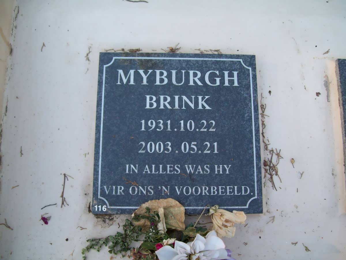 MYBURGH Brink 1931-2003