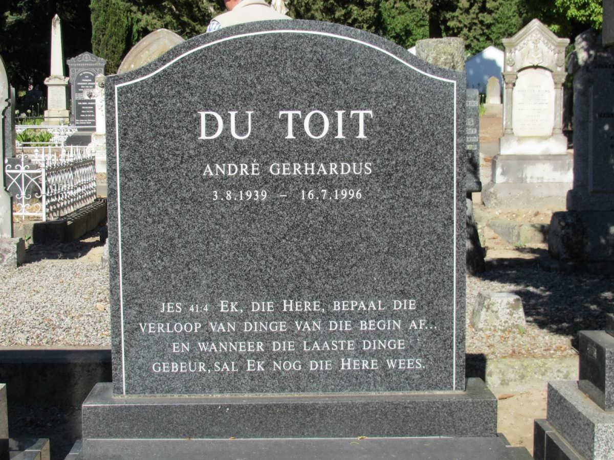 TOIT André Gerhardus, du 1939-1996