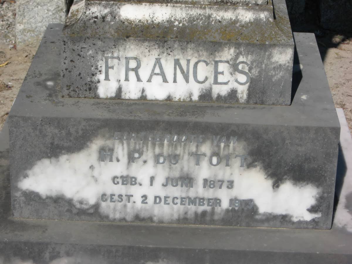 TOIT Frances, du 1873-1913