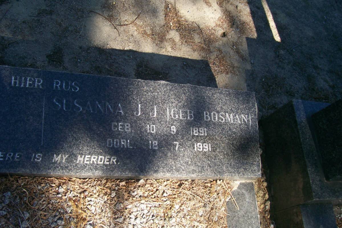 TOIT Susanna J.J., du nee BOSMAN 1891-1991