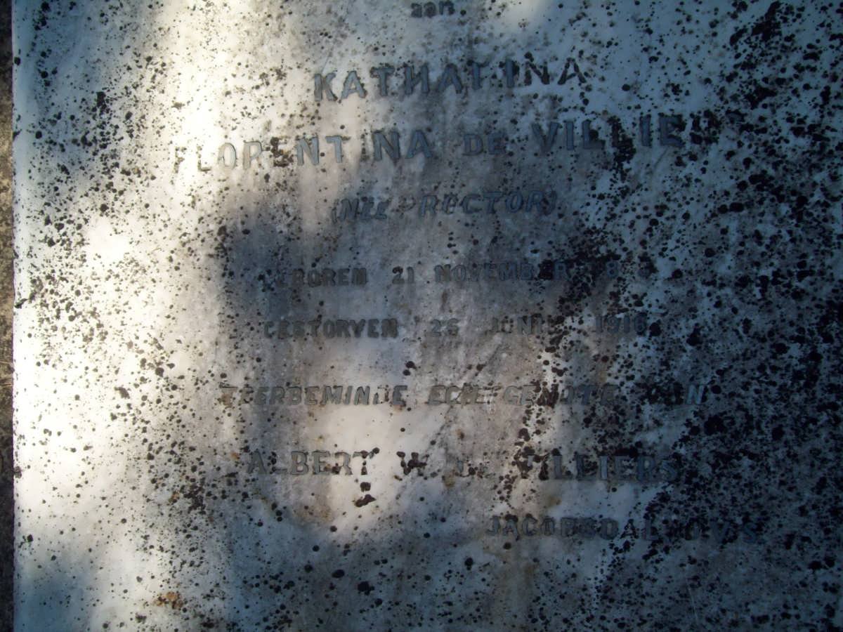 VILLIERS Katharina Florentina, de nee PROCTOR 18?8-1916